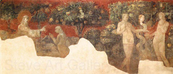UCCELLO, Paolo Creation of Eve and Original Sin Spain oil painting art